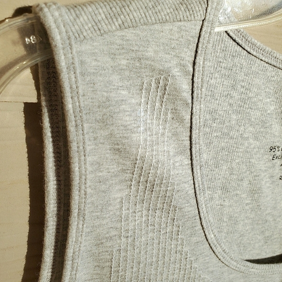 Chico's Zenergy Heather Grey Knit Clear Sequined Front Panel Sassy Tank Top - Picture 11 of 12